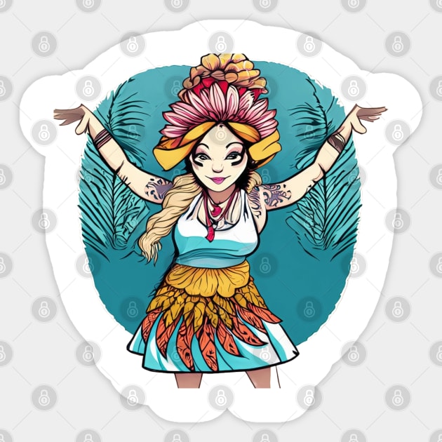 Funny Hawaiian Sticker by Hunter_c4 "Click here to uncover more designs"